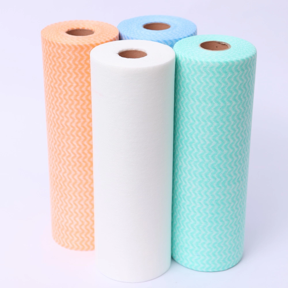 Wood Pulp and Polyester Spunlace Cloth Pano Multiuso 25m Non Woven Rolls