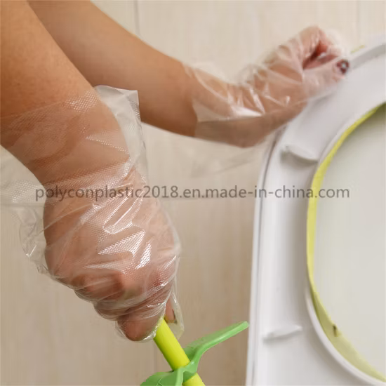 Hot Selling High Quality Wholesale Cleaning Plastic PE Disposable Embossing Gloves